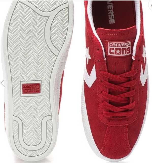 Pantofi sport rosii de piele intoarsa Converse marimea 41