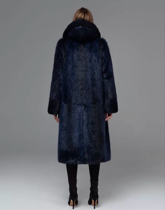 Шуба натуральный мех нутрии