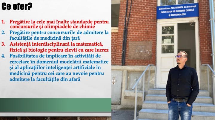 Meditații la Chimie - Olimpiade, Concursuri și Admitere - 150ron/2 ore