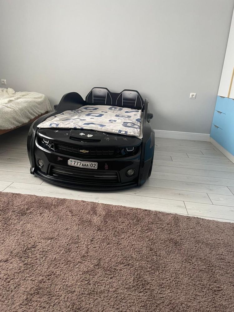Детский кровать машина Камаро черный