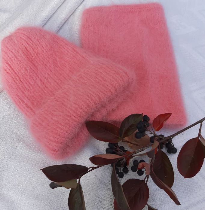 Женский комплект из пуха норки