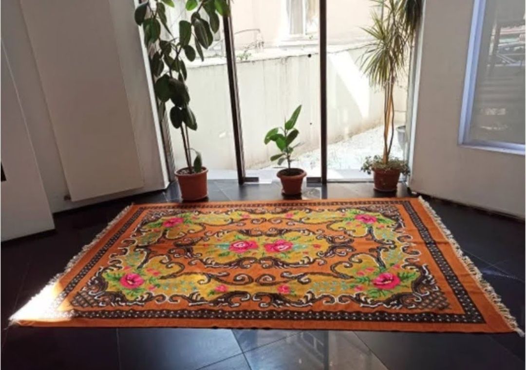 Covor traditional basarabean, 100% lana, tesut manual, 290x190cm.