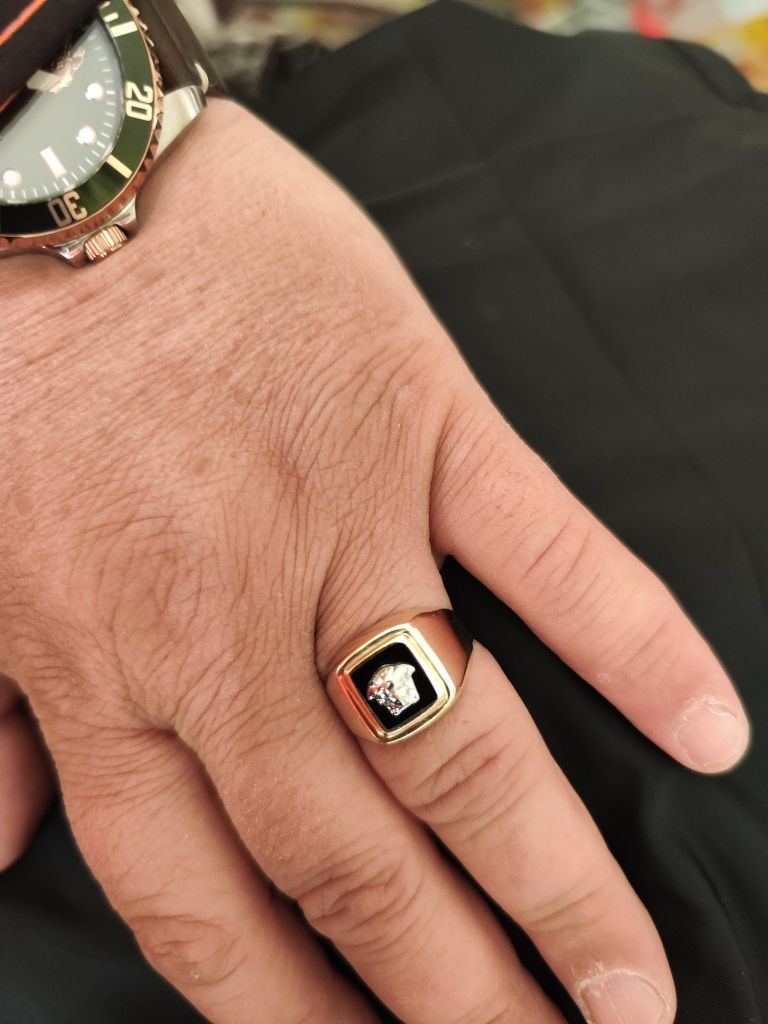Златен пръстен Versace 14k