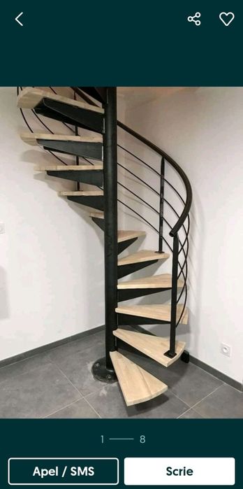 Scari interioare spirala și pe vang central