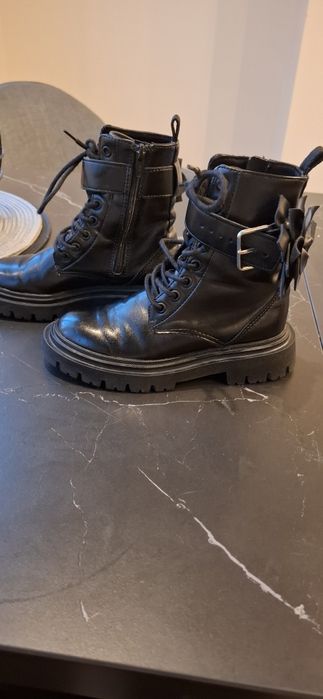 Zara детски боти / кубинки кожени