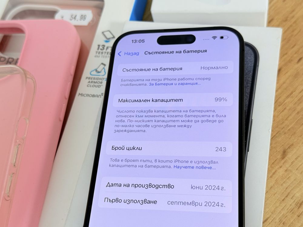 iPhone 15 Pro 99% батерия/Гаранция!!!
