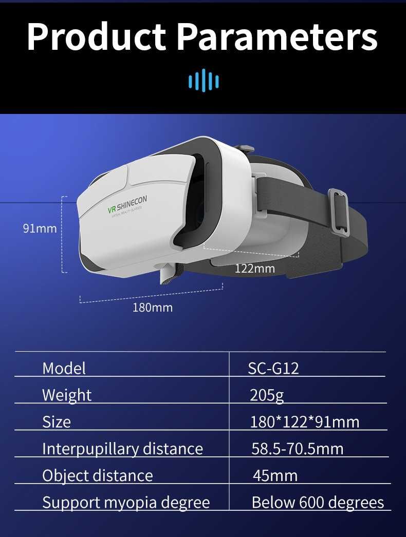 Очки виртуальной реальности VR SHINECON SC-G12