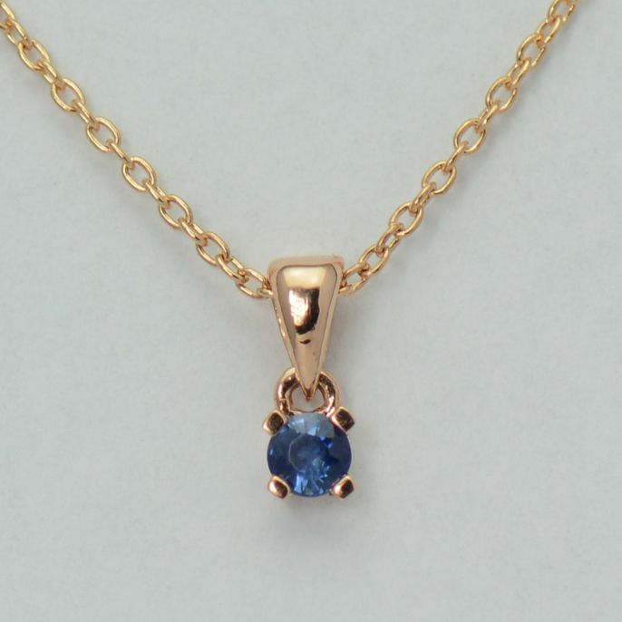 Lant din aur roz 18k cu safir cod 6259