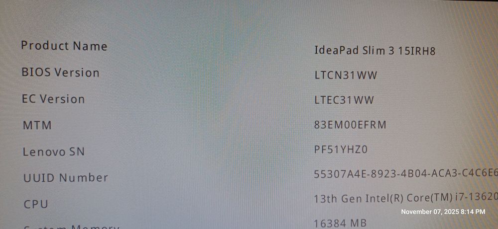 Balamale, cablu LVDS, camera Lenovo L23D3PF0 IdeaPad Slim 3 15IRH
