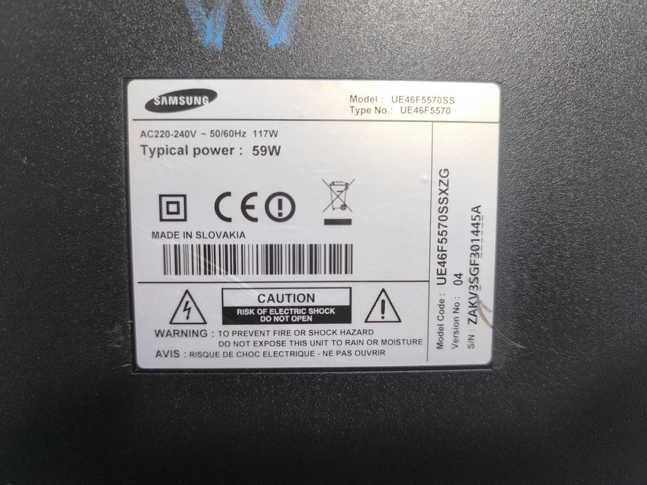 Televizor Smart LED Samsung UE46F5570SS, 46 inch - Funcțional, Testat