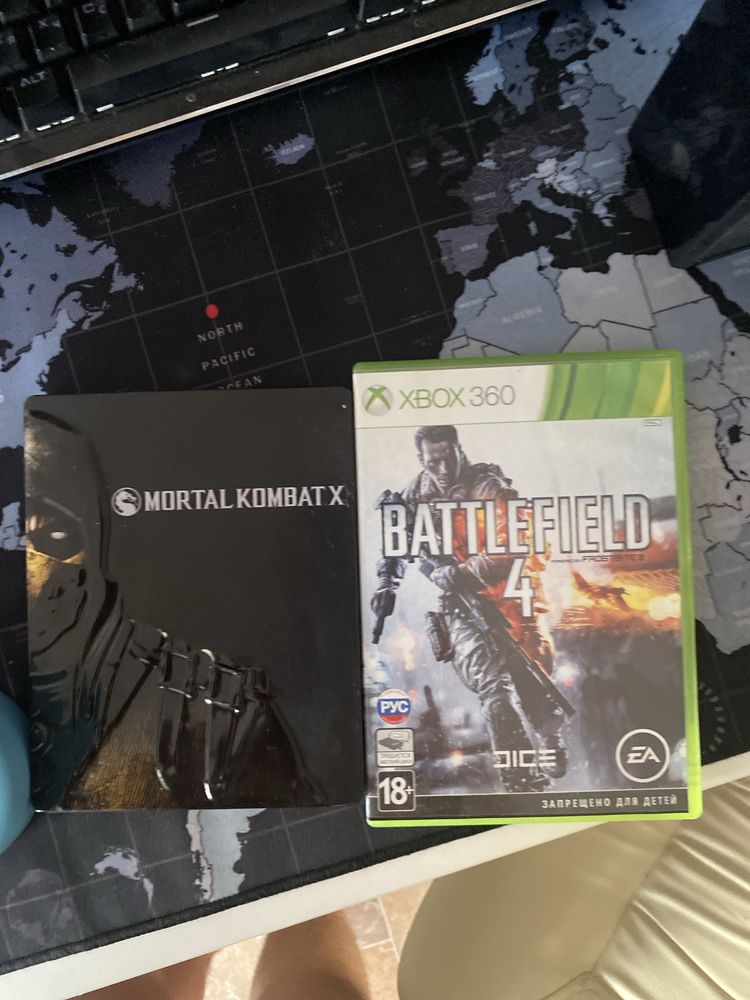 xbox one 500гб 2 диска и 7 игр в цифре