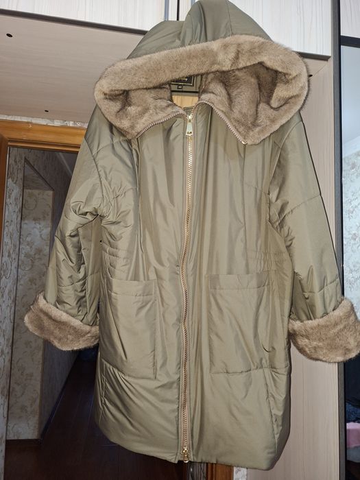 Куртка с капюшоном мех под норку