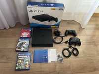 PlayStation 4 Slim, 500Gb, 2 Manete, 3 Jocuri