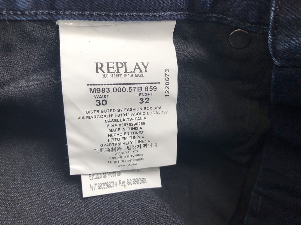 НОВИ Replay Waitom Thermo + Jeans ОРИГИНАЛНИ мъжки дънки - 30