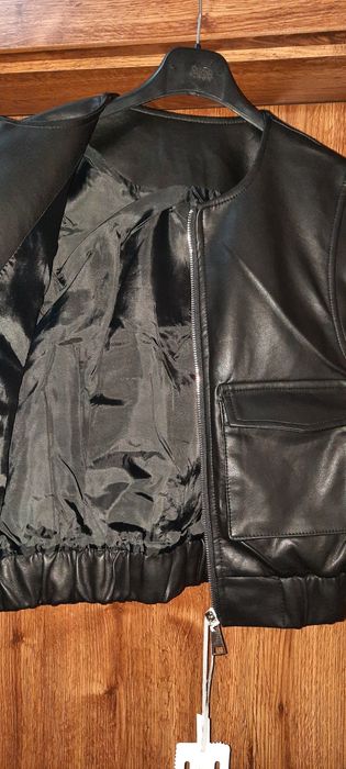 Нов кожен елек с етикет