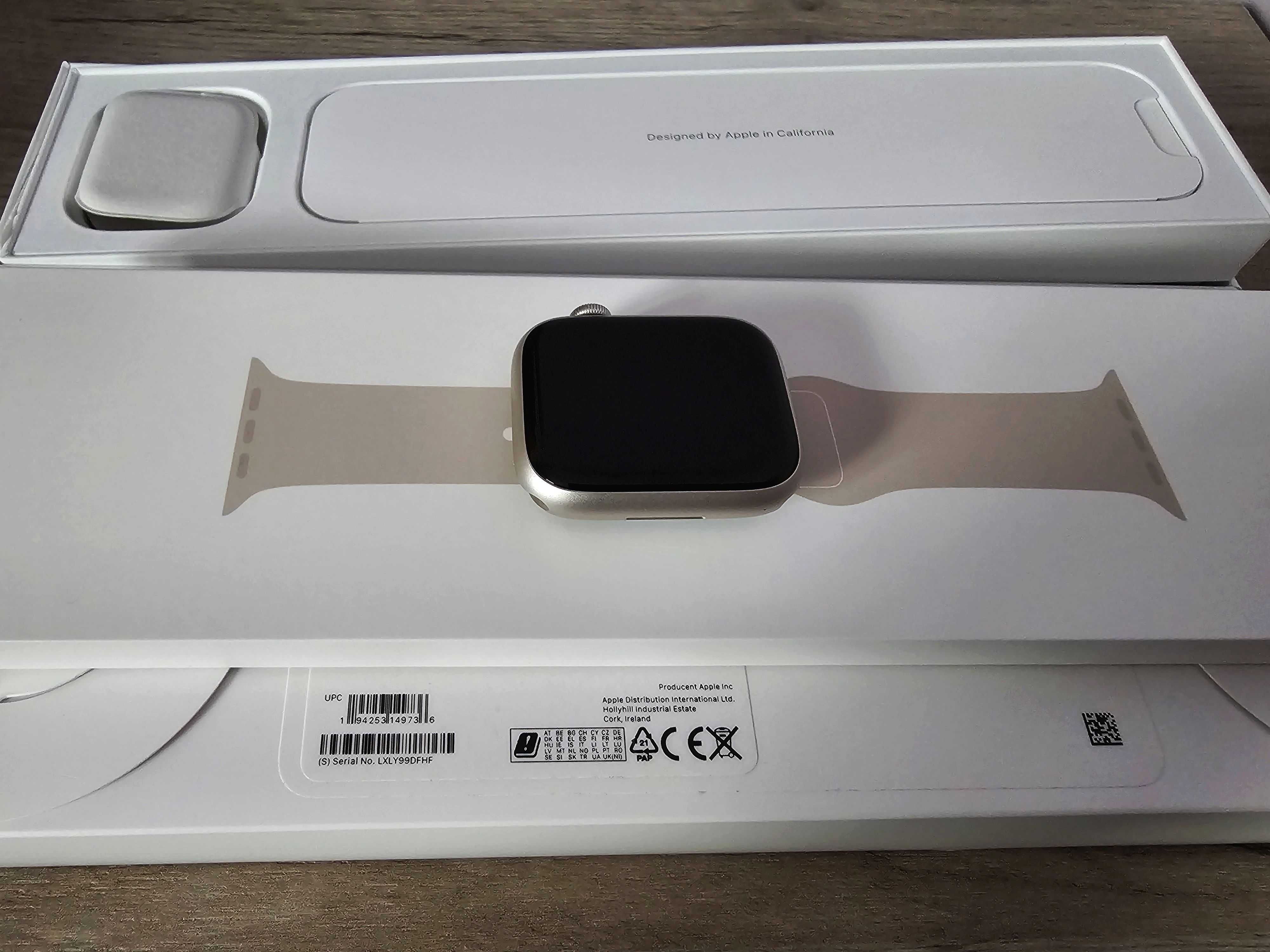 Smartwatch Apple Watch Series 8 GPS 45mm Starlight, garantie