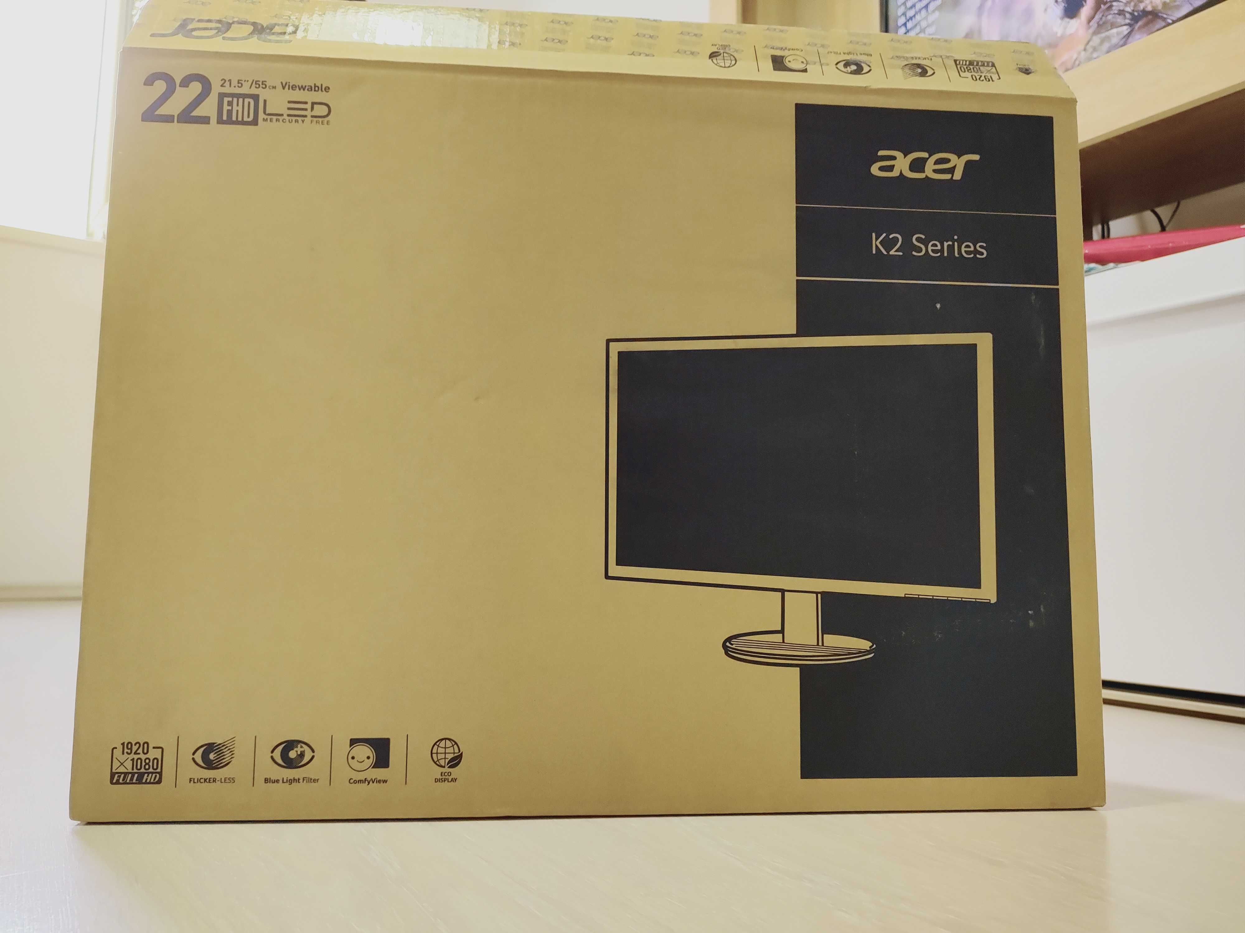 Монитор Acer K2 series 22" БЕЗ HDMI ВХОД.