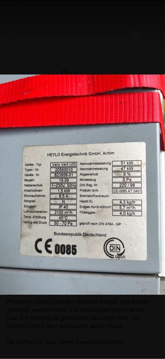 Generator aer cald cu arzator maotorina ulei