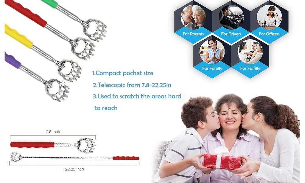 Телескопическая чесалка для спины: спиночес