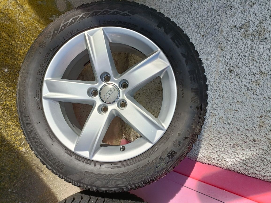 Jante Audi originale cu cauciucuri de iarna 225/55 r16