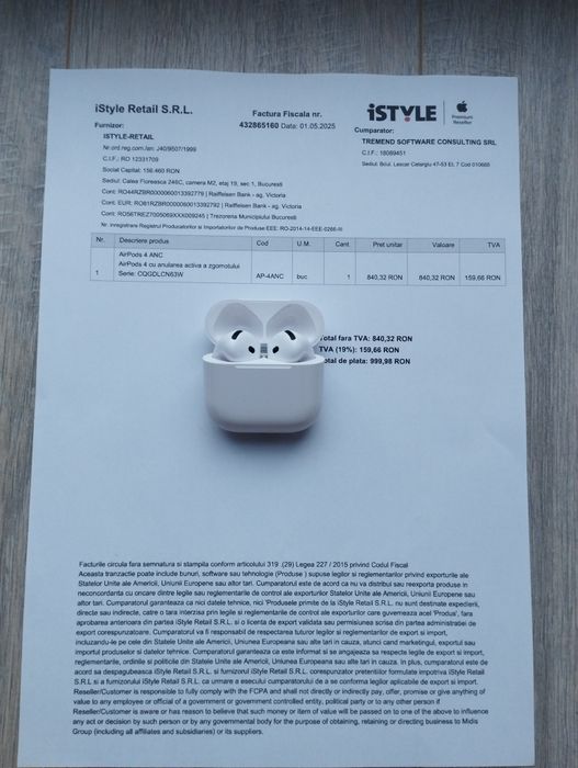 Airpods 4 ANC - Noi - Cadoul Ideal - Urgent