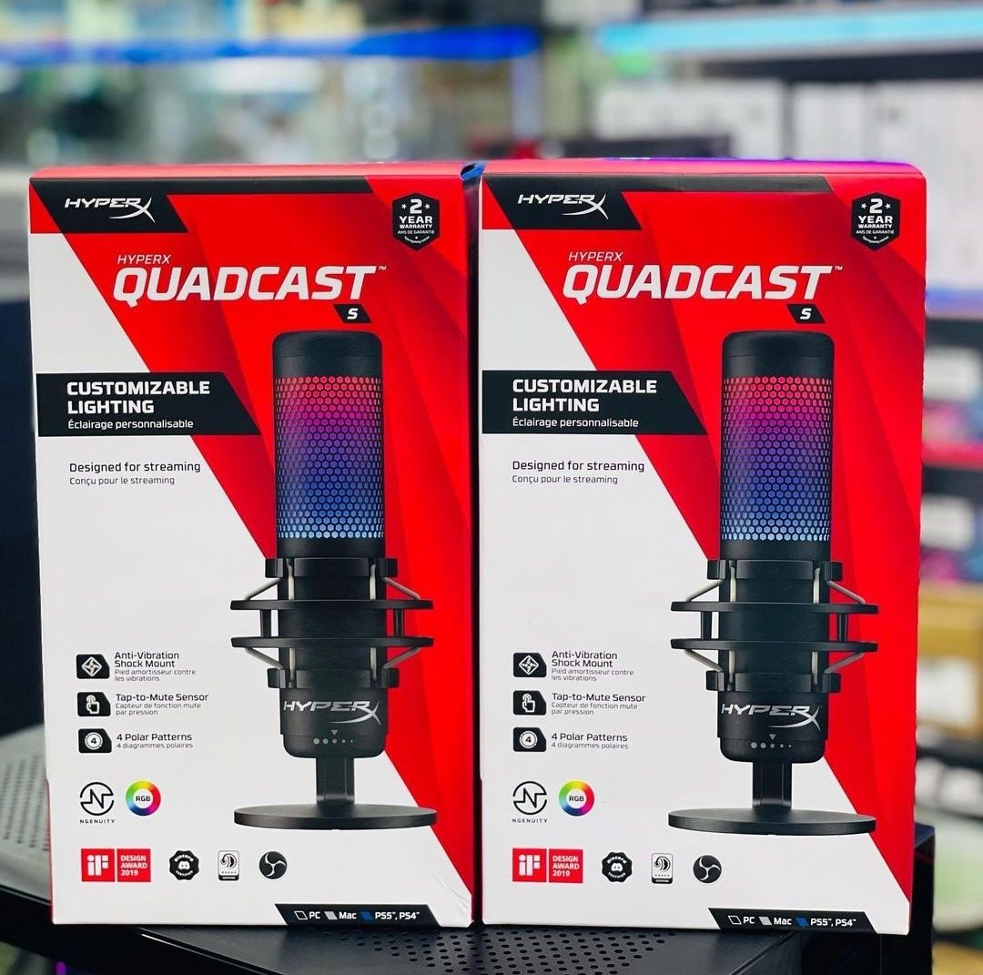 СКИДКА! Hyperx Quadcast S RGB в чёрном цвете! Универсальный Микрофон!