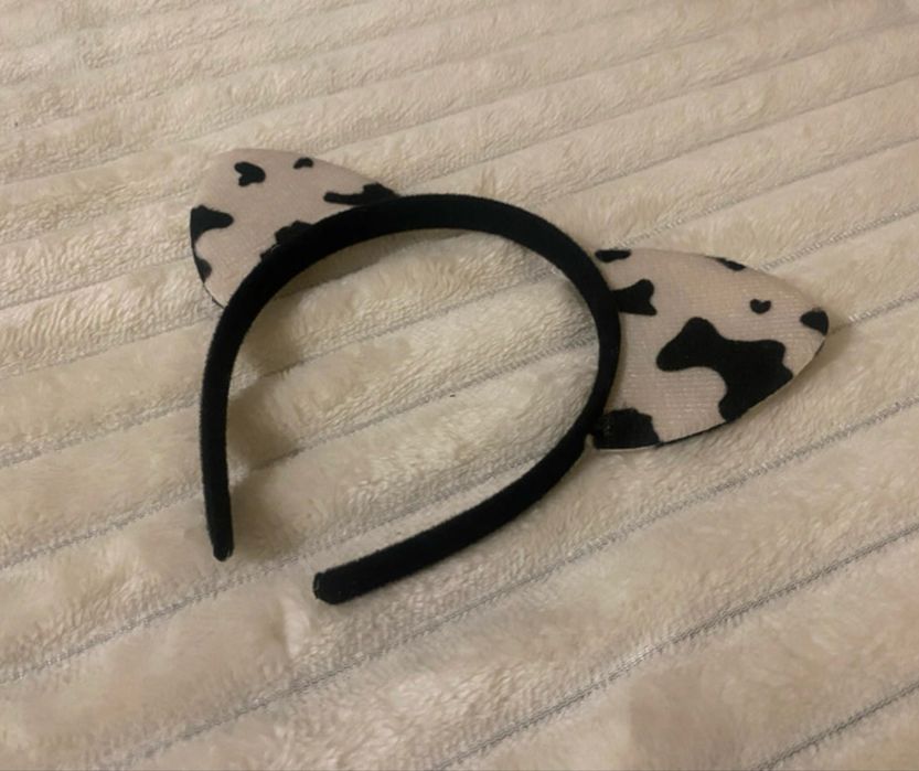 Bentiță Urechi de Vaca Cow Print - Perfectă Costum Halloween