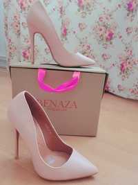 Pantofi Benaza roz pal