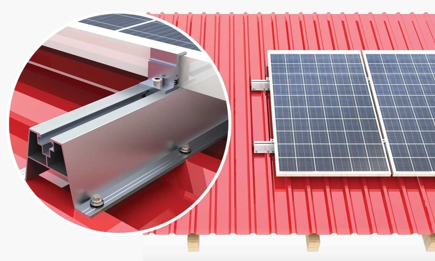 Mini sina panou solar fotovoltaic sandwich, tabla trapezoidala