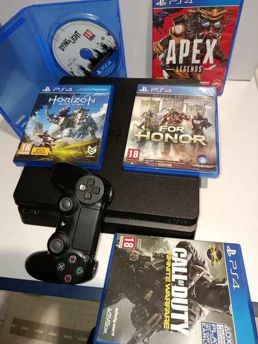 Ps4 slim + 5 jocuri + 1 maneta / controller
