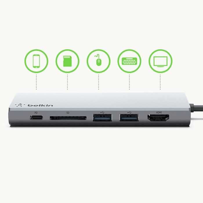 Разветвитель Belkin USB-c multimedia hub+ power
