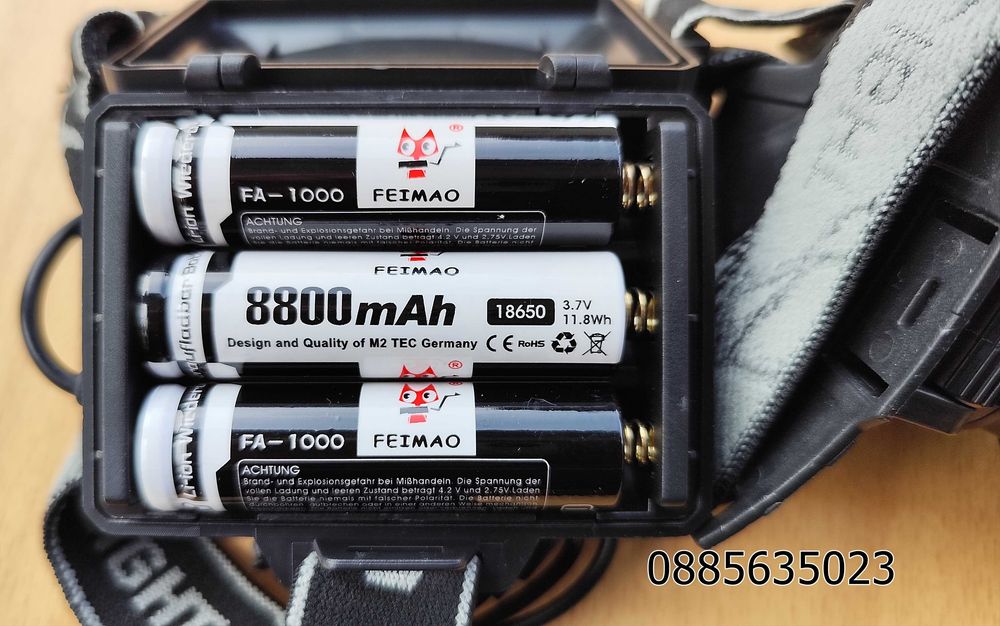 Мощен челник CREE XHP 90.3 / 3 батерии и USB - Type C /