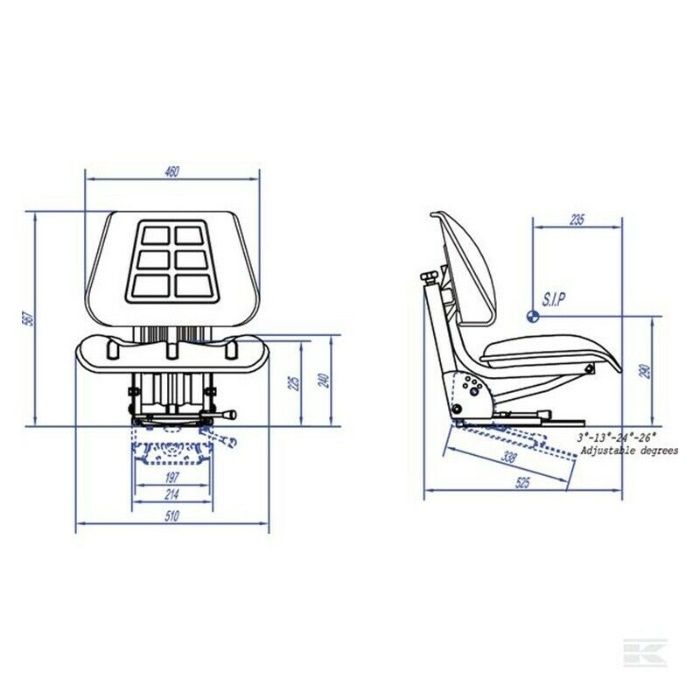 Scaun tractor universal PVC