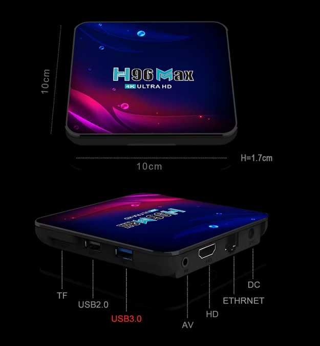 Android TV бокс 4GB RAM, 32GB ROM, 4K, Bluetooth, RJ-45, WiFi