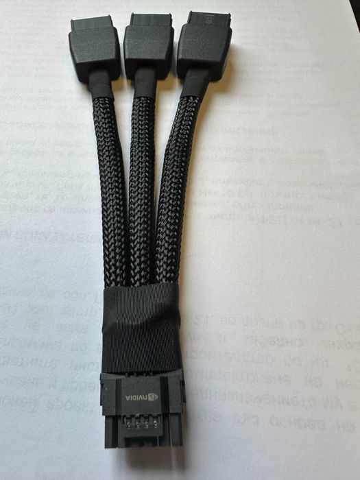 3х 8pin PCIe to 16pin Nvidia power cable adapter - 12VHPWR