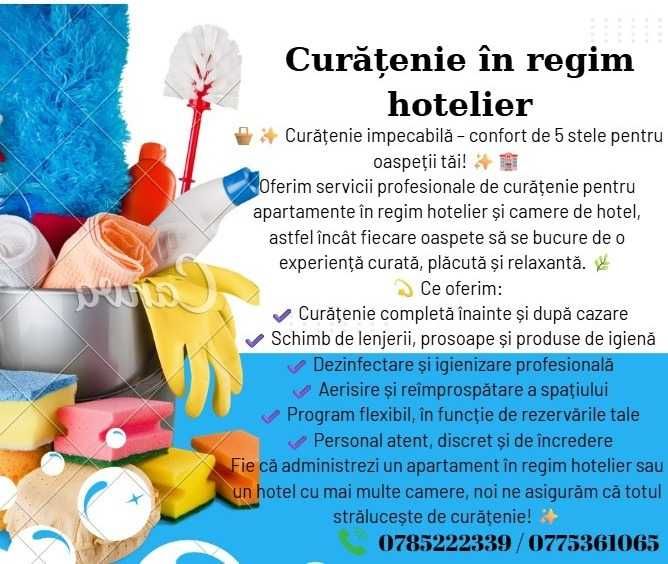 Curățenie în regim hotelier / Curătenie profesionala.