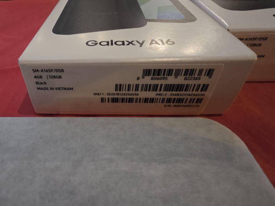 -Samsung A16, Nou, 128Gb, 4Ram, 0 cicluri incarcare, neactivat, nefolo