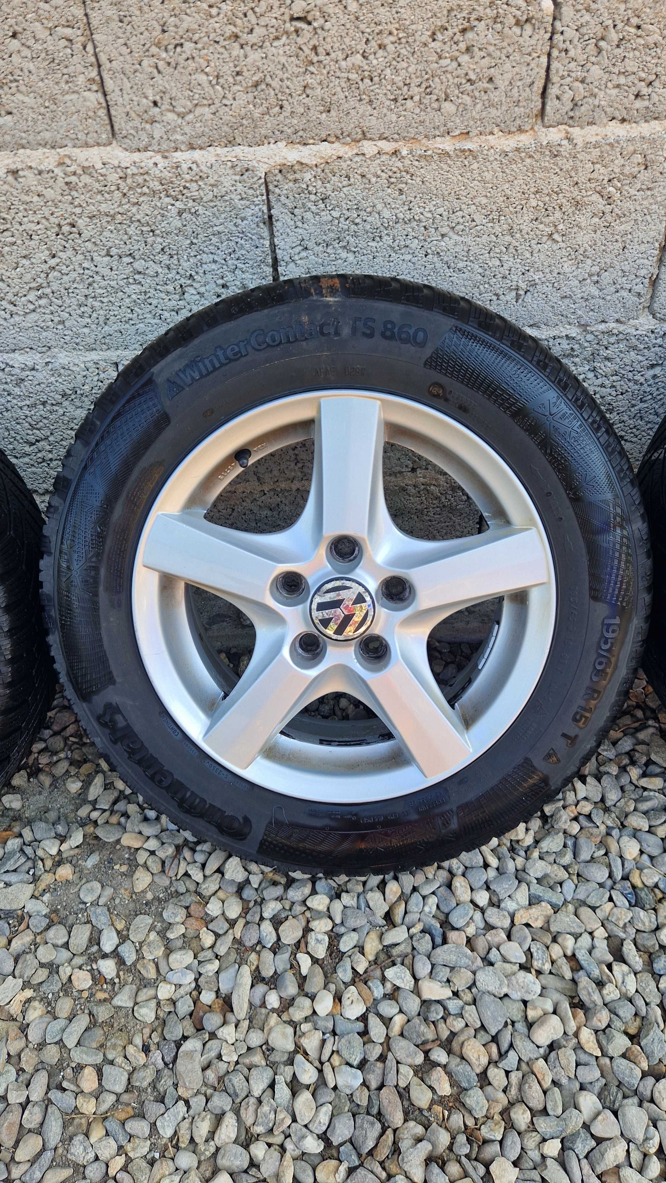 VW Джанти със зимни гуми 195/65/15 6,5J×15 ET48 5×112