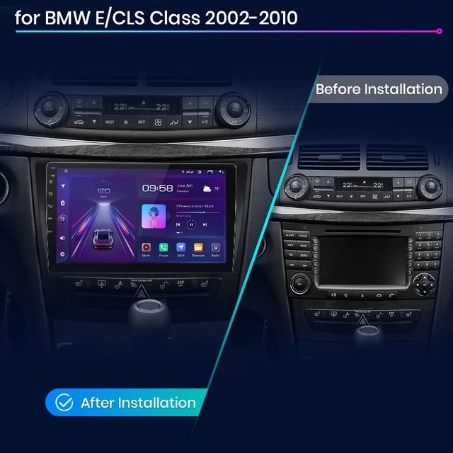 Navigatie Android Mercedes E-Clasa W211, Carplay Android Auto + Camera