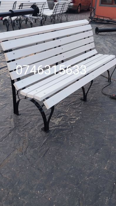 Banca parc din fontă și oțel