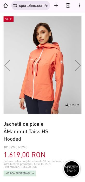 Vând geacă Mammut de femei