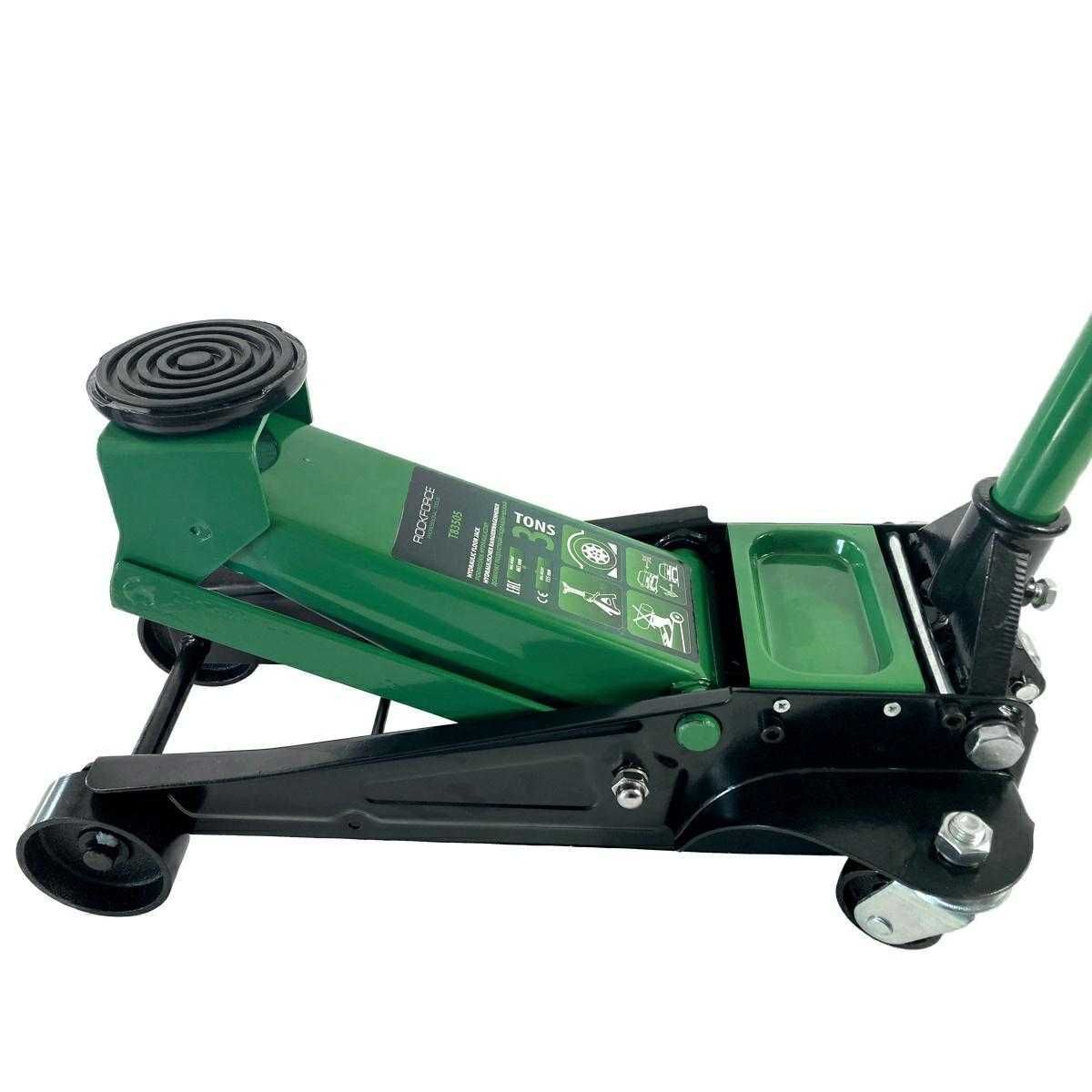 Cric hidraulic RockFORCE, 3T, 135-465mm, Negru/Verde