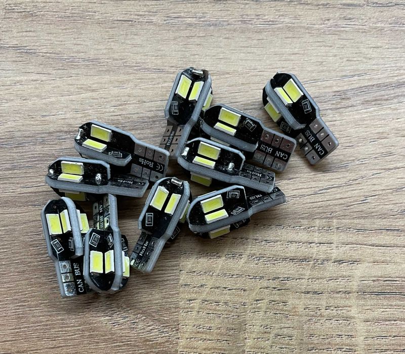 LED крушка лед Т10 W5W canbus white, red, amber