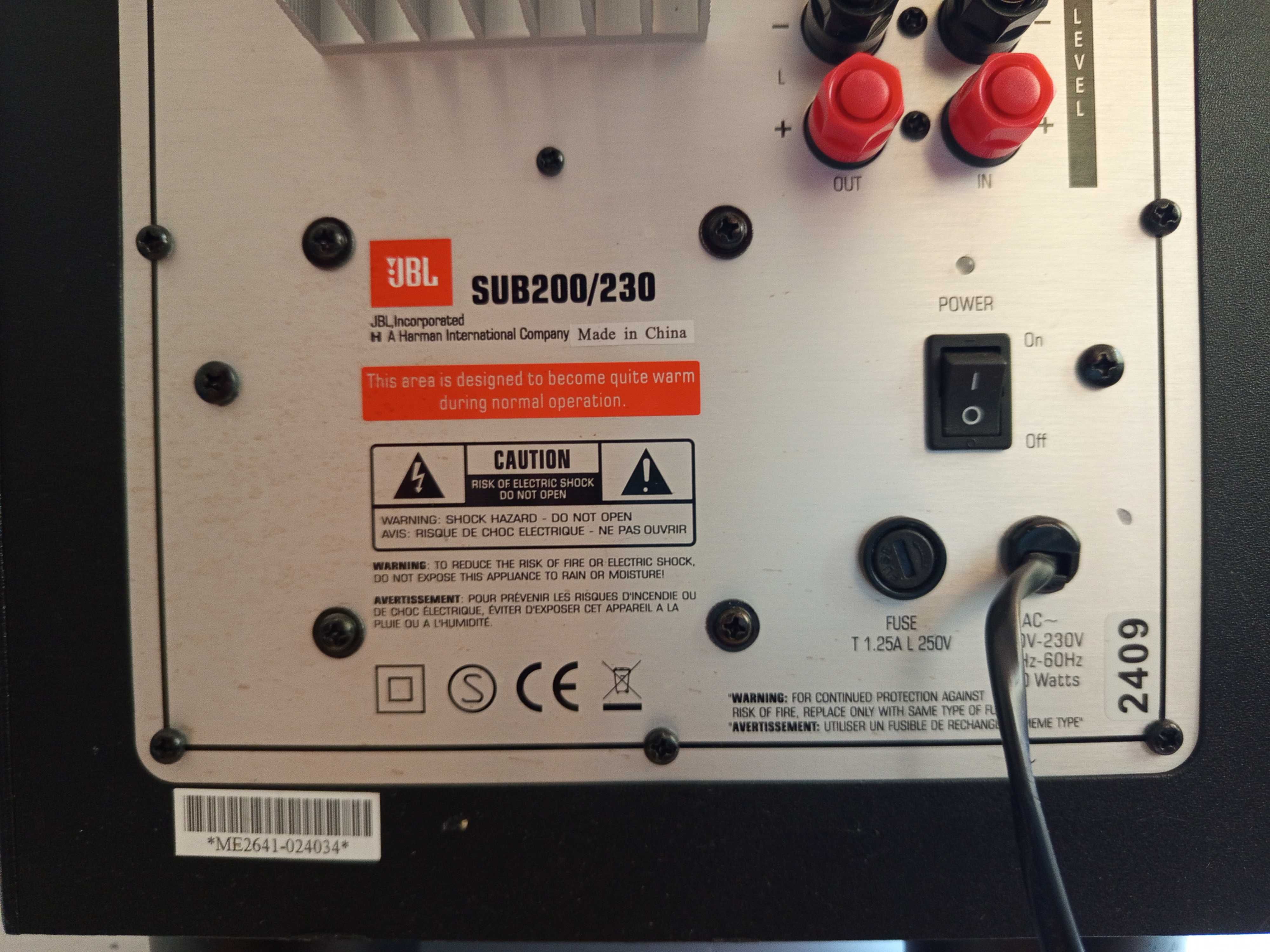 Субуфер JBL Subwoofer 200/230