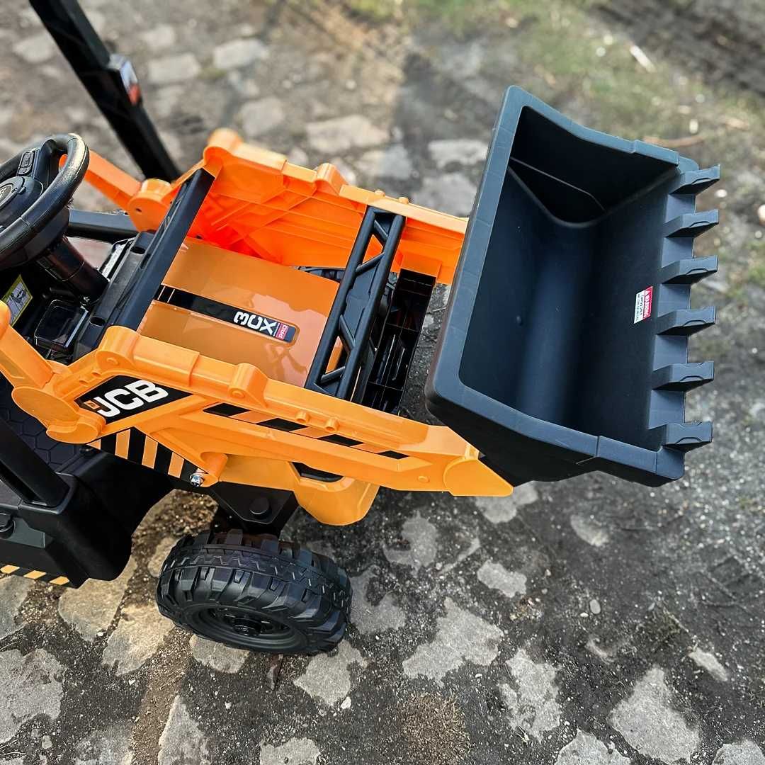 Tractoras electric copii JCB 70W 12V cu incarcator si cupa manuala
