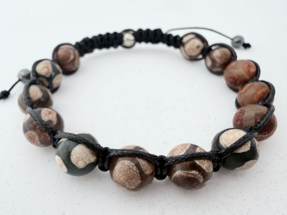 Браслет Шамбала из Тибетского Агата — ручная работа