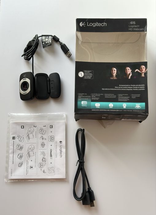 Camera Web Logitech HD 1080p Model C615 Streaming FullBox 360 Grade