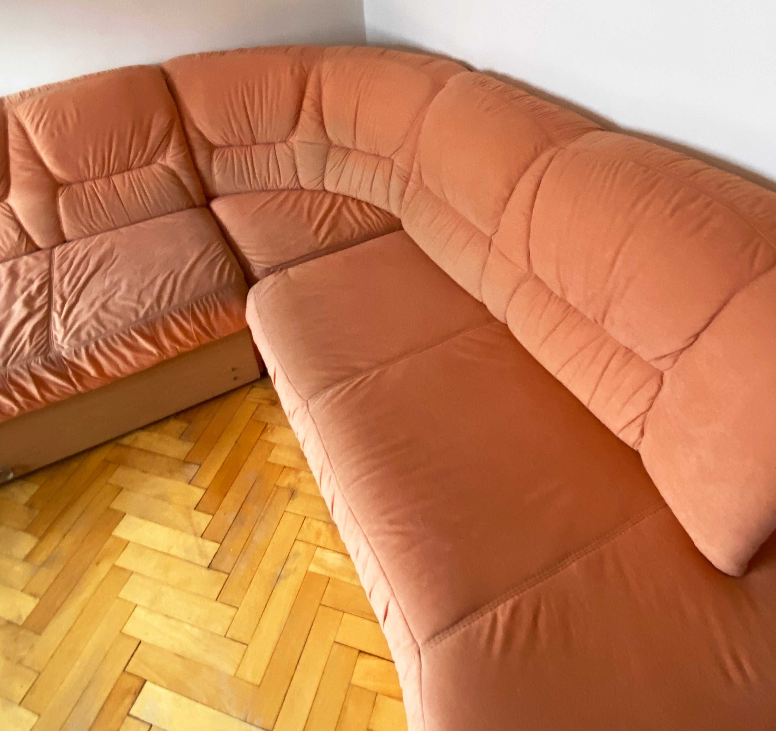 6 местен разтегателен диван с шкаф