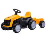 Tractor electric cu remorca pentru copii TR1908T galben