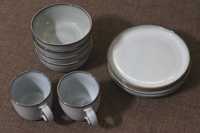 IKEA GLADELIG, set vesela ceramica, cana, farfurie, bol, noi